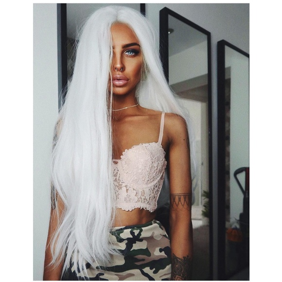 Accessories Silver White Beauty Lace Front Wig Poshmark